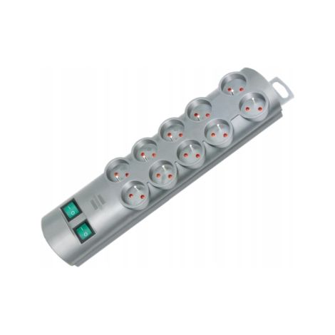 Multipresa con 10 prese, argento, 2 m, Brennenstuhl (1/5)