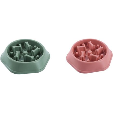 2 gamelles pour chien Slow Feeder, design moderne, en PP, pour chiens et chats de petite à moyenne taille