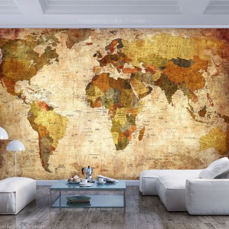 Papier Peint "Old World Map" 140 x 200 cm (1/2)