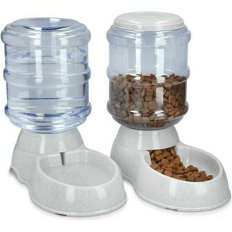 Automatic Food and Water Dispensers for Cats and Dogs, 3.8L Capacity Each (1/4)
