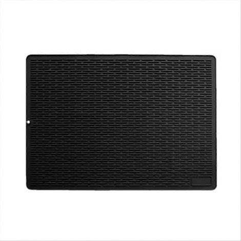 Tapis de protection en silicone pour cuisinière, couvercle de protection pour four, tapis d'égouttage noir (1/5)