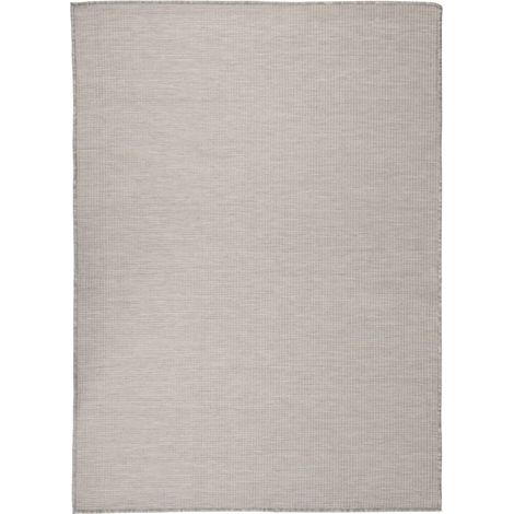 Outdoor-Teppich Flachgewebe 200x280 cm Hellgrau vidaXL