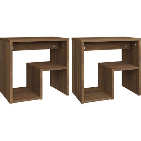 vidaXL Comodini Rovere Marrone 2 pz 40x30x40 cm in Legno