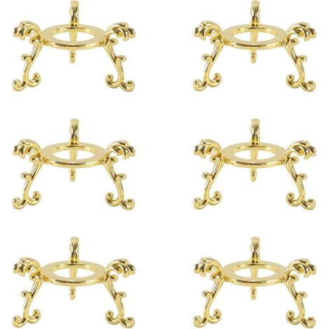 Lot de 6 Supports pour Boules de Cristal dorées, idéaux pour présenter des Boules de Cristal de 5 à 7 cm, des Pierres Naturelles, des Pierres précieuses et des sphères décoratives (1/5)
