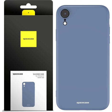 Custodia in silicone Spacecase per iPhone XR, blu (1/5)