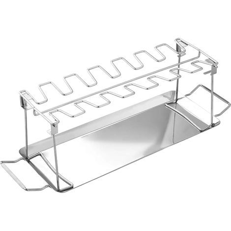 Support À Pilons De Poulet Avec lèchefrite et accessoires barbecue  Gril À Cuisses De Poulet D'Extérieur Avec Plateau Utilisation Intérieur Et Extérieur, Pique-Nique, Barbecue, Camping, Fête (1/5)