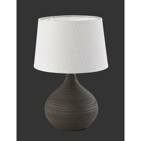Foco martin table 40 w small attack e14 con interruptor de material cera'mica color marro'n r50371026