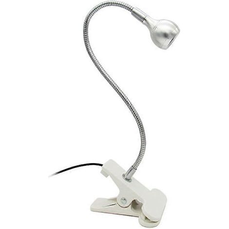Lampe à pince LED, col de cygne flexible 3W 3000K avec interrupteur, veilleuse blanc chaud (1/4)