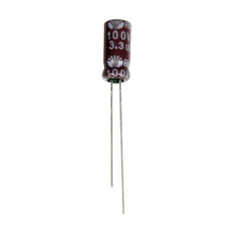 Condensador Electrolitico 3,3uF 100Vdc Medidas 5x11mm Radial