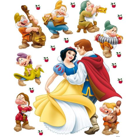 Sticker géant Princesse Blanche Neige et Prince Charmant Disney (1/5)