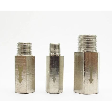 Clapet anti-retour pneumatique en laiton mâle vers femelle 1/8" (1/5)