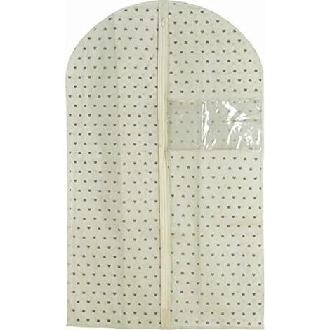 King Home COPRIGIACCA IN TNT PANNA 60x100h cm con zip e finestrella trasparente (1/3)