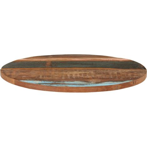 Dessus de table  Dessus de bureau  Plateau de table rond 70 cm 25-27 mm Bois de récupération solide