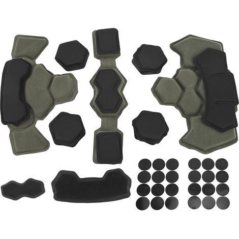 Kit de rembourrage de casque en mousse mémoire, coussin protecteur universel pour moto et vélo, imperméable, vert OD (1/5)