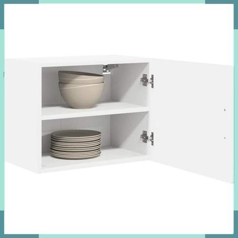 885253 Armoire de cuisine avec étagère Blanc brillant 50 x 31 x 40 cm (1/5)