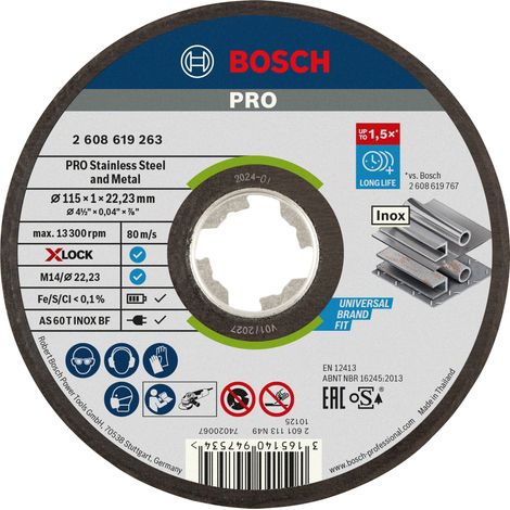 Bosch Accessories 2608619263 Trennscheibe gerade 115 mm 1 St. INOX, Metall (1/5)