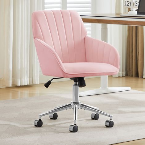 Chaise de bureau pivotante réglable en hauteur pour maison et chambre, fauteuil ergonomique avec dossier, adapté pour longue durée d'assise.