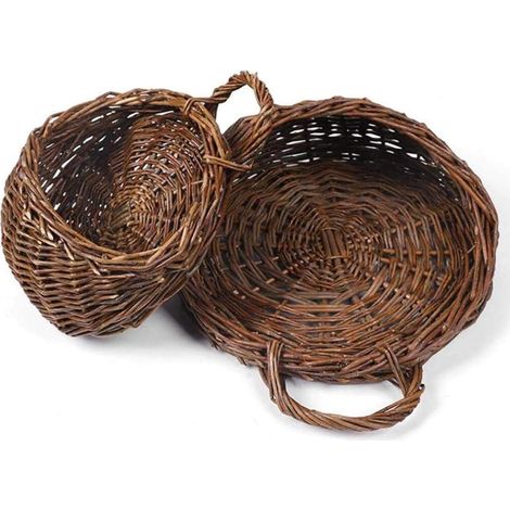 Panier décoratif mural, suspendu en osier de 25 cm, jardinière murale pour la maison, le jardin (1/4)