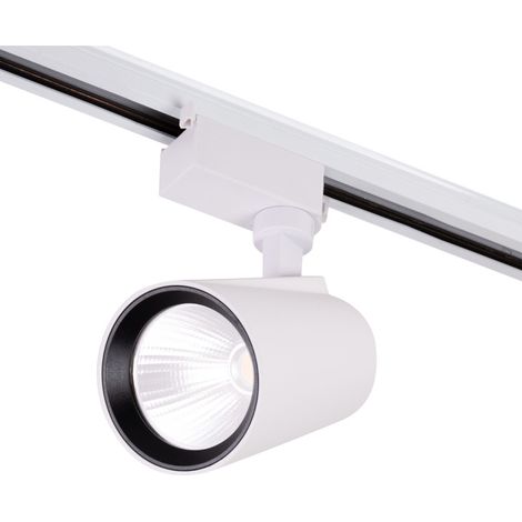 Faretto da binario LED 30W 2.700Lm CRI85 6000ºK Monofase 40.000H [HO-FC-30W-W-CW]