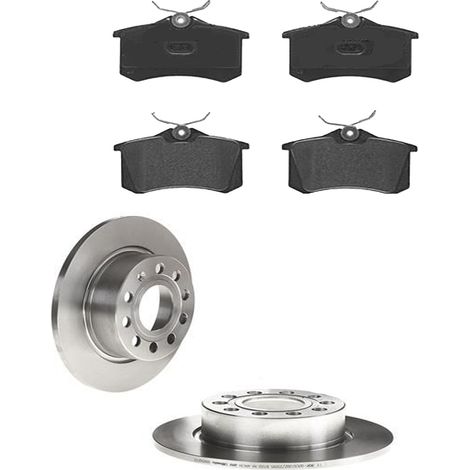 KIT FRENI POSTERIORI compatibile con SEAT ALTEA XL (5P5,5P8) - DISCHI + PASTIGLIE OEM: P 85 020 , P 85 114 / 17520 , 17628 , 17547 , 18117 /SOSTITUZIONE DIRETTA/BASSA POLVERE/SILENZIOSO (1/5)