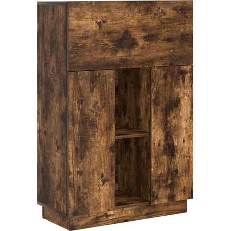 Maison Exclusive - Schreibtisch mit Regal Geräucherte Eiche 71.5