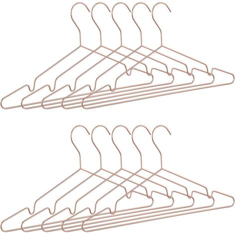 Set mit 30 rutschfesten Metallkleiderbügeln, roségoldfarben, 21 x 42 x 0,3 cm (1/4)
