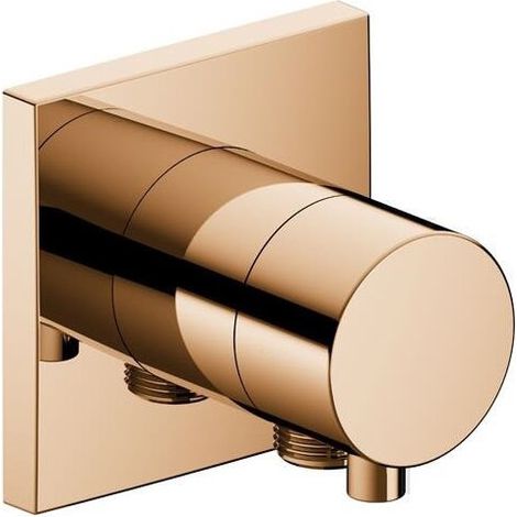 Valvola di intercettazione/deviatore a 2 vie IXMO DN 15, UP, con maniglia IXMO Rosetta comfort quadrata bronzo lucidato KEUCO