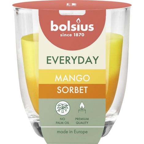 Bolsius Duftkerze im Glas Everyday Ø 7 x 8 cm mango sorbet