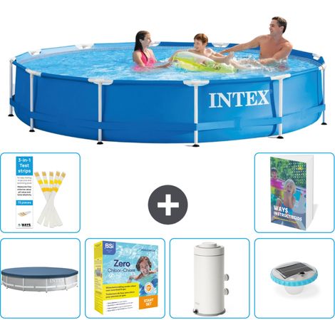 Intex Piscina con struttura Rotonda - 366x76 cm - 7-pezzi  S32 (1/5)