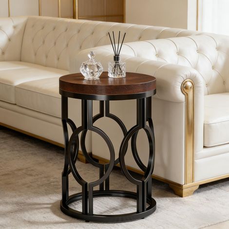 Petite table ronde pour salon, table d’appoint, table basse ou table de chevet (1/5)