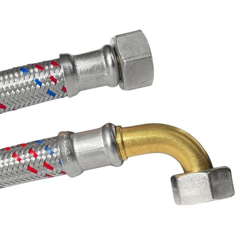 Flexible Inox Sanitaire DN13, 1/2" - 1000mm, Eau Potable Certifiée DVGW (1/2)