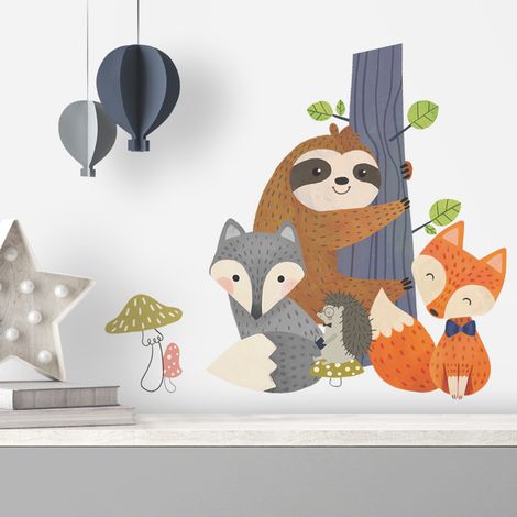 Stickers - Amis De La Forêt Géants - Hauteur 92.71 cm (1/3)