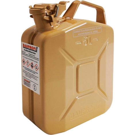 Blechkanister Reservekanister 5L beige Benzinkanister Kraftstoffkanister