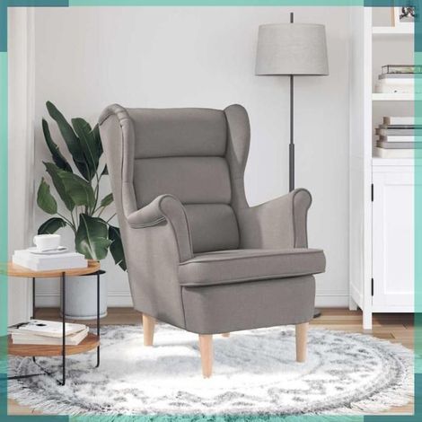 4016901 Fauteuil taupe 74x84x100 cm tissu (1/5)