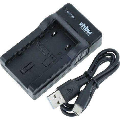 vhbw USB-C Ladegerät kompatibel mit JVC GZ-MS120BEU, GZ-MS130BEU, GZ-MS120SEU, GZ-MS130, GZ-MS90 Kamera - Ladeschale + USB-C Kabel Ladeanzeige (1/5)
