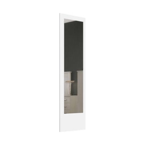 Espejo vestidor para dormitorio modelo Kansas acabado blanco, 50cm(ancho) 194cm(alto) 1.6cm(fondo). (1/4)