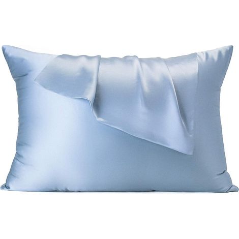 Taie d'oreiller en soie de mûrier naturelle, double face pure soie, fermeture éclair invisible, douce et respirante, idéale pour cheveux et peau (1/5)