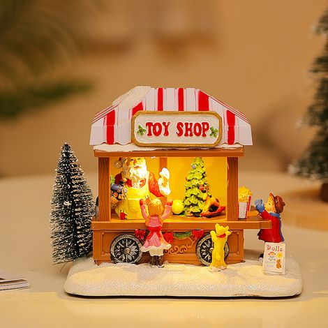Nannigr Décoration de Noël, Scène à LED vente de Sapins de Noël,TOY SHOP (1/5)