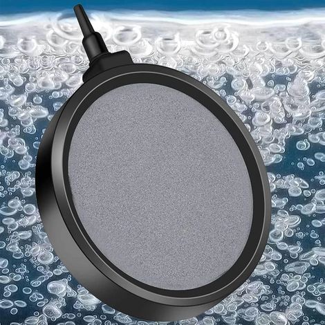 Pierre à bulles pour bassins, machine à bulles pour aquarium, grand disque de diffusion d'air, tuyau de 4 mm/8 mm, raccordable, pour bassins, aquariums et bassins à poissons (1/5)