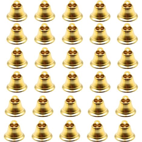 30 PièCes Petite Clochette Cloche Or 30mm Mini Cloches Peut êTre Utilisé pour Les DéCorations Carillons éOliens, Les DéCorations NoëL, Les Cloches De Temple Et Les Cloches pour Animaux Compagnie (1/5)