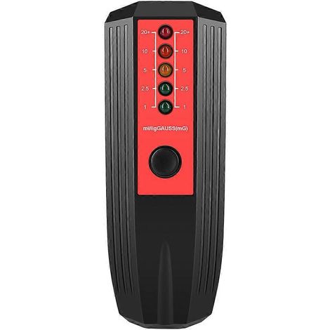 Détecteur de rayonnement, compteur de champ électromagnétique à LED, gaussmètre électromagnétique-15X5cm-Red (1/3)