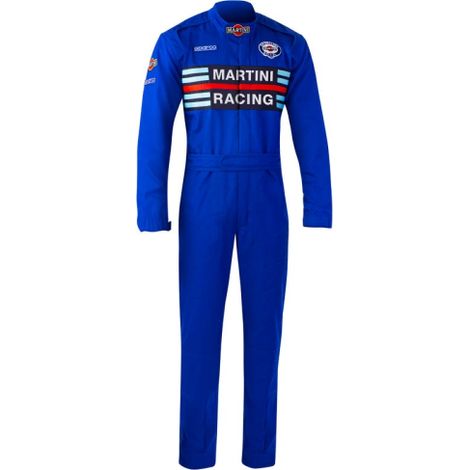 Combinaison de me'canicien Martini MS-4 re'plique fide'le de Martini Racing taille L bleu clair en polyester et coton vetement de travail pour homme Azzurro L