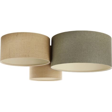 Plafonnier boho élégant tissu crème ambiance chaleureuse salon - Beige crème doux (1/5)