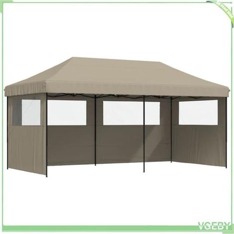 Tente de réception pliable - FAFEICY - 4004946 - 3 parois avec fenêtres - Revêtement PVC étanche - Cadre acier revêtu poudre (1/5)