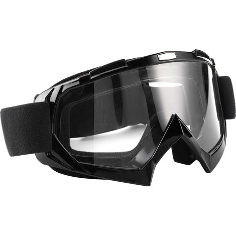 Lunettes de protection moto anti-vent anti-poussière, casque visière sport extérieur, roadster off-road, noir (1/5)