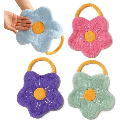 Handtücher 4 Stück Dekorative Handtücher Toilettenhandtücher Trocknertücher Hübsche Handtücher Fürs Badezimmer Trocknet Ihre Hände im Handumdrehe (1/5)