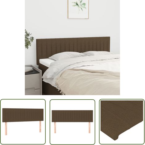 Lot de 2 Têtes de lit Résistante et économique, Panneaux de lit, Marron foncé 72x5x78/88 cm Tissu OIB5047E (1/5)