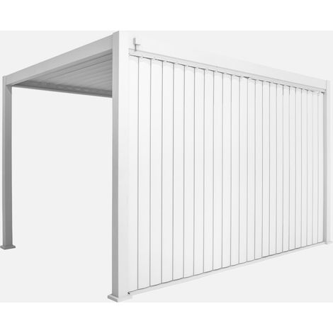 Pérgola bioclimática de aluminio 3x4m + panel vertical 4m