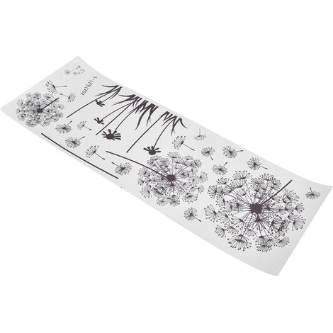 Sticker mural créatif et personnalisable en PVC, motif pissenlit, pour la décoration du mur de fond du salon, du canapé, du bureau ou du salon. (1/5)