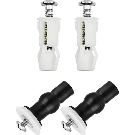 4 Pcs Abattant WC Fixations Charnières, Vis D'expansion pour Couvercle de Toilette Fixation Abattant WC Vis pour Lunette Toilette Ensemble, Pièces de Rechange pour Couvercle de Toilette